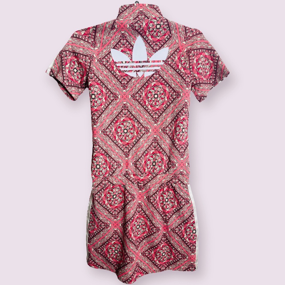Adidas Big Girls Pink Stained Glass Graphic Dress Size Medium (11-12Y) NWT